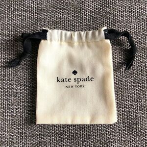 Kate Spade New Small Woven Pouch White Gift Wrap Dust Bag